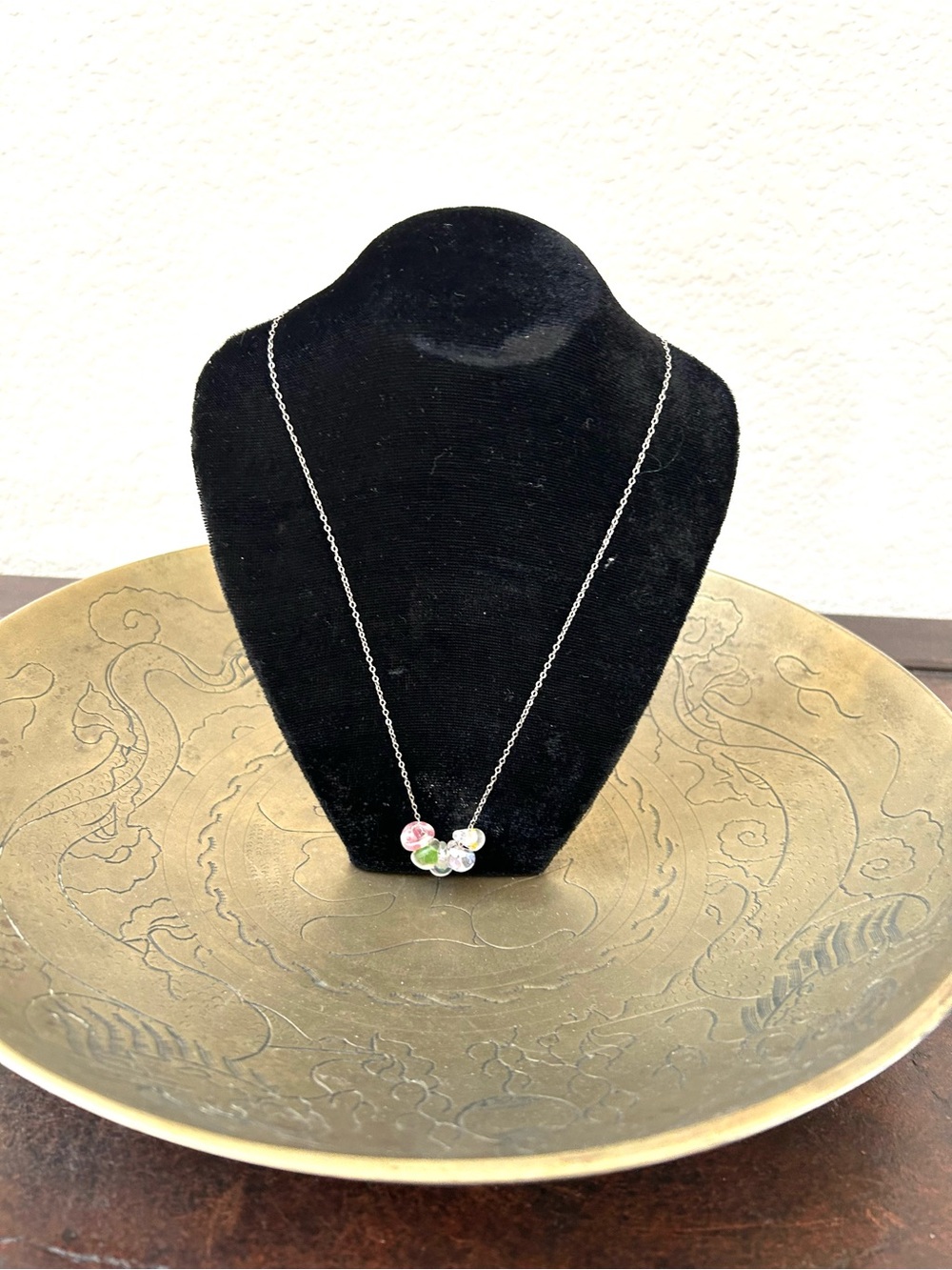 Delicate Multi-Color Flower Pendant Necklace - Women Jewelry
